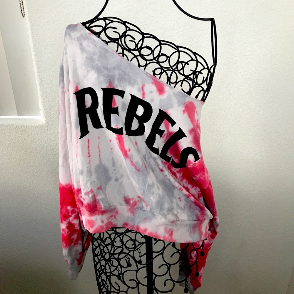 PINK "Rebels" Women's M Open Shoulder Long Sleeve